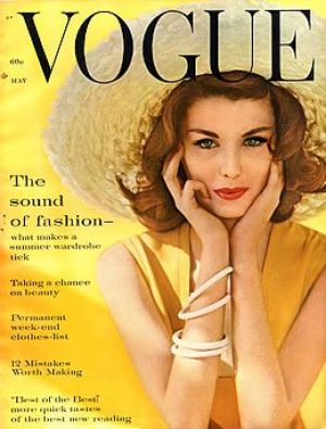 Vintage Vogue magazine covers - wah4mi0ae4yauslife.com - Vintage Vogue May 1960 - Dorothea McGowan.jpg